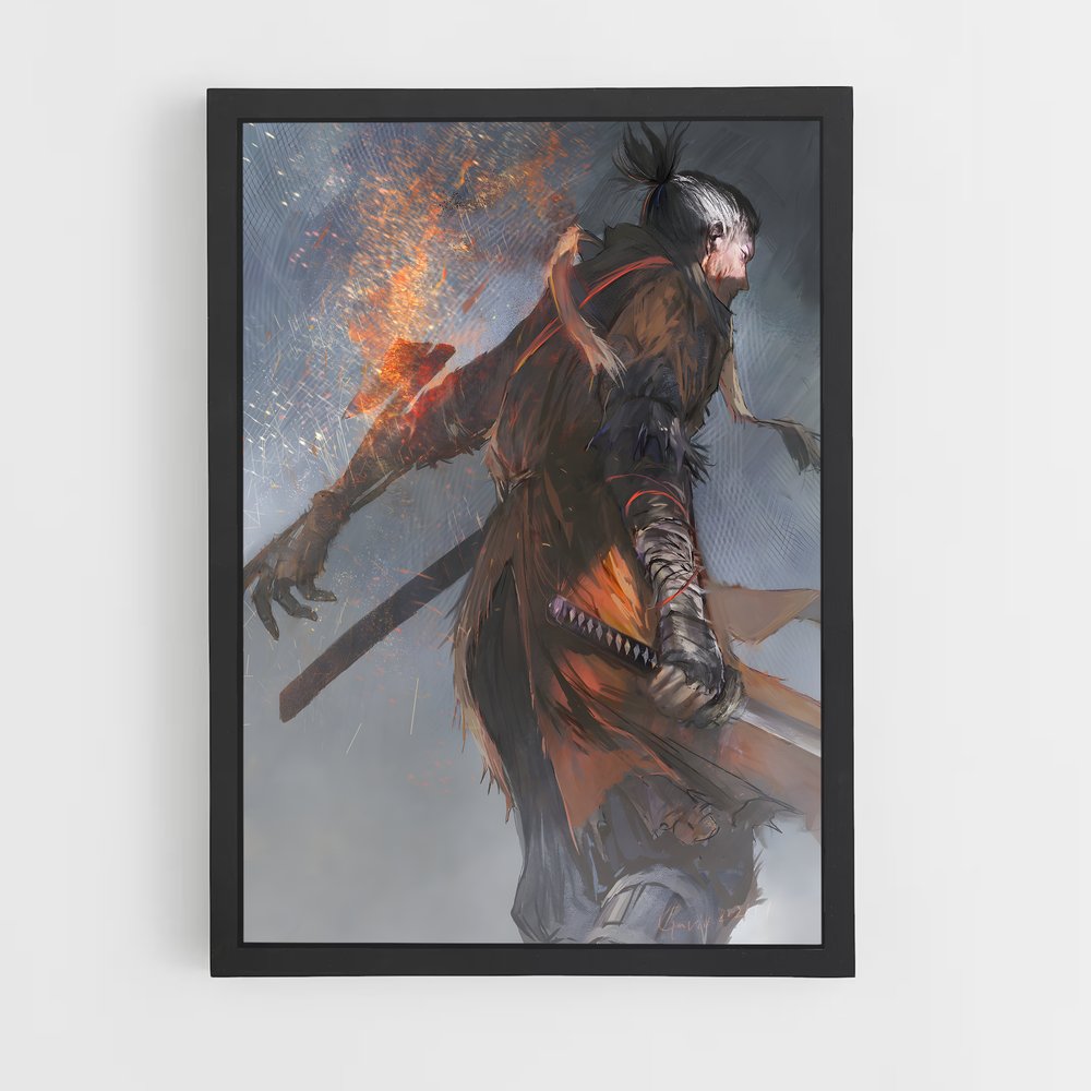 Poster Wolf de sekiro (vue 2)